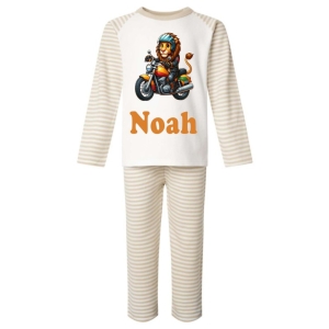 Lion Motorbike Rider Any Name Childrens Pyjamas