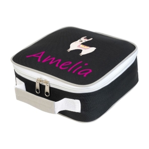 Personalised Llama Any Name Printed Kids Children's School Lunch Box Cooler Bag