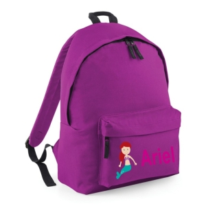Personalised Mermaid Any Name Printed Kids Children's School Nursery Backpack Rucksack Bag