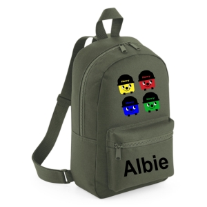 Personalised Multi Henry Hoover Any Name Printed Kids Children's School Mini Backpack Rucksack Bag