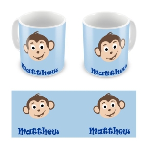 Monkey (Boy) + Name Mug
