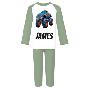 Monster Truck Any Name Childrens Pyjamas