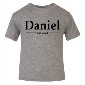 Any Name Est. Any Year Childrens Printed T-Shirt