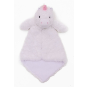 Personalised Stardust The White Unicorn Lovey Luvie Comforter / Comfort Blanket Embroidered with ANY NAME