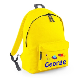 Personalised Outer Space Any Name Printed Kids Children's School Nursery Backpack Rucksack Bag