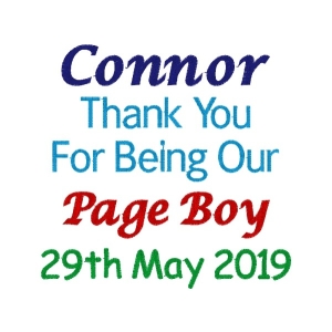 Any Name Page Boy or Ring Bearer Design