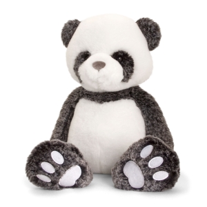 Personalised Teddy Bears - 9 Inch 23cm Keel Toys Love To Hug Panda Teddy Bear - Printed on a white T-Shirt - Any Name / Text or Custom Message
