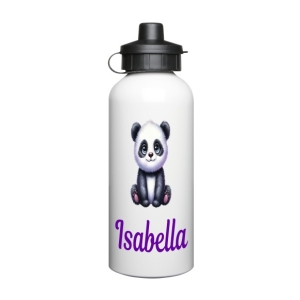 Personalised Children's 600ml Sport Water Drinks Bottle - Any Kids Name - Panda Design
