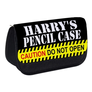 Personalised Caution Do Not Touch Any Name Printed Kids Children's School Pencil Case