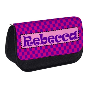 Personalised Choose Patterned Background Any Name Printed Kids Children's School Pencil Case
