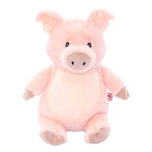 Personalised Teddy Bear - 14 Inch Cubbies Pudding Pop The Pig - Embroidered with NAME / TEXT / Baby Birth Details