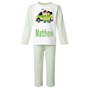 Ambulance and Paramedics Any Name Childrens Pyjamas