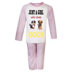 Just a Boy / Girl who loves DOGS Childrens Pyjamas