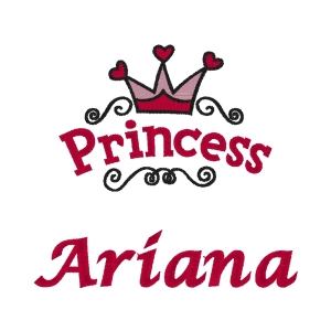 Princess Logo + 2 Lines Text Design