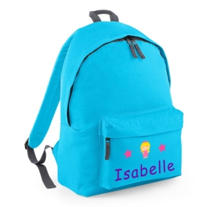 Personalised Princess Any Name Printed Kids Children's School Nursery Backpack Rucksack Bag
