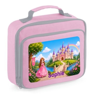 Personalised Initial Name Teddy Bear Printed Kids Children's School Lunch Box Cooler Bag