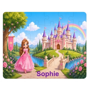 Personalised Children's Cardboard 30 Piece Jigsaw Puzzle - Any Kids Name - Mermaids Scene Design