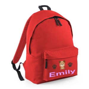 Personalised Puppy Dog Any Name Printed Kids Children's School Nursery Backpack Rucksack Bag