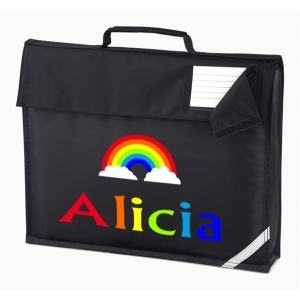 Personalised Rainbow Any Name Printed Kids Children's School Nursery Book Bag
