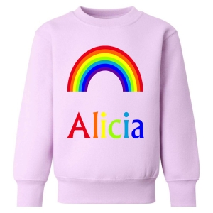 Rainbow Any Name Childrens Sweatshirt / Jumper