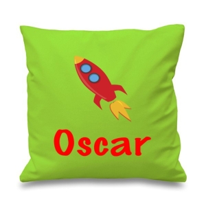 Rocket Any Name Printed Cushion