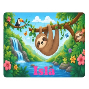 Personalised Children's Cardboard 30 Piece Jigsaw Puzzle - Any Kids Name - Mermaids Scene Design