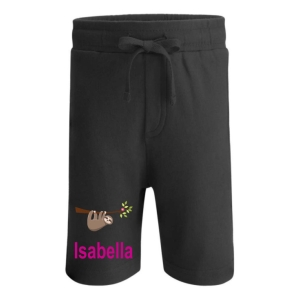 Sloth Any Name Childrens Cotton Shorts
