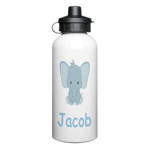 Personalised Children's 600ml Sport Water Drinks Bottle - Any Kids Name - Elephant Design