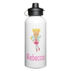 Personalised Children's 600ml Sport Water Drinks Bottle - Any Kids Name - Fairy Design