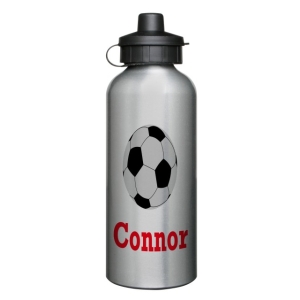 Personalised Children's 600ml Sport Water Drinks Bottle - Any Kids Name - Football Design