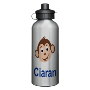Personalised Children's 600ml Sport Water Drinks Bottle - Any Kids Name - Monkey Design