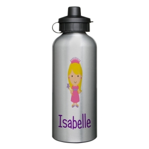 Personalised Children's 600ml Sport Water Drinks Bottle - Any Kids Name - Princess Design