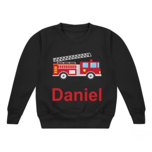 Fire Engine Any Name Childrens Sweatshirt / Jumper