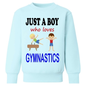 Just a Boy who loves GYMNASTICS Childrens Sweatshirt / Jumper