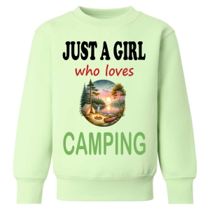 Just a Boy / Girl who loves CAMPING Childrens Sweatshirt / Jumper