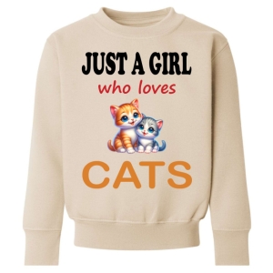 Just a Boy / Girl who loves CATS Childrens Sweatshirt / Jumper
