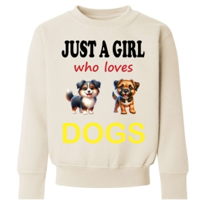 Just a Boy / Girl who loves DOGS Childrens Sweatshirt / Jumper