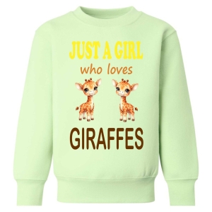Just a Boy / Girl who loves GIRAFFES Childrens Sweatshirt / Jumper