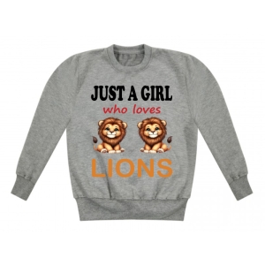 Just a Boy / Girl who loves LIONS Childrens Sweatshirt / Jumper