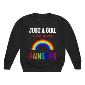 Just a Boy / Girl who loves RAINBOWS Childrens Sweatshirt / Jumper