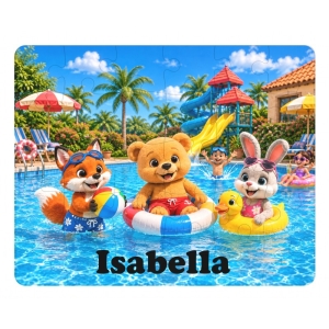 Personalised Children's Cardboard 30 Piece Jigsaw Puzzle - Any Kids Name - Mermaids Scene Design