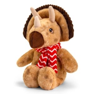 Keel Toys Small 20cm Brown Dinosaur With Scarf - Plain