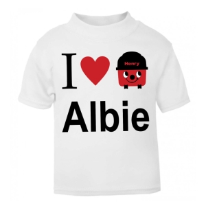 I Heart Henry Hoover Any Name Childrens Printed T-Shirt