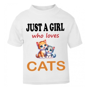Just a Boy / Girl who loves CATS Childrens Printed T-Shirt