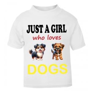 Just a Boy / Girl who loves DOGS Childrens Printed T-Shirt