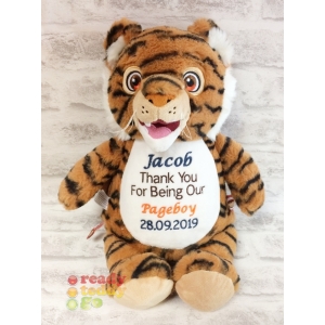 Personalised Cubbies Embroidered Baby Soft Toys - 14 Inch Shah Shoora The Tiger