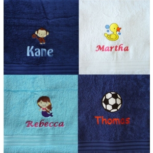 Personalised Bath Towels For Kids - Choose Picture Design