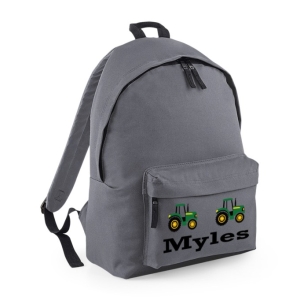Personalised Tractor Any Name Printed Kids Children's School Nursery Backpack Rucksack Bag