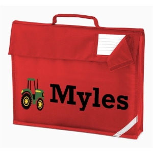 Personalised Tractor Any Name Printed Kids Children's School Nursery Book Bag