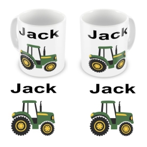 Tractor + Name Mug